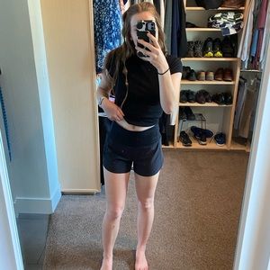 Lululemon black speed up shorts (size 4 tall)